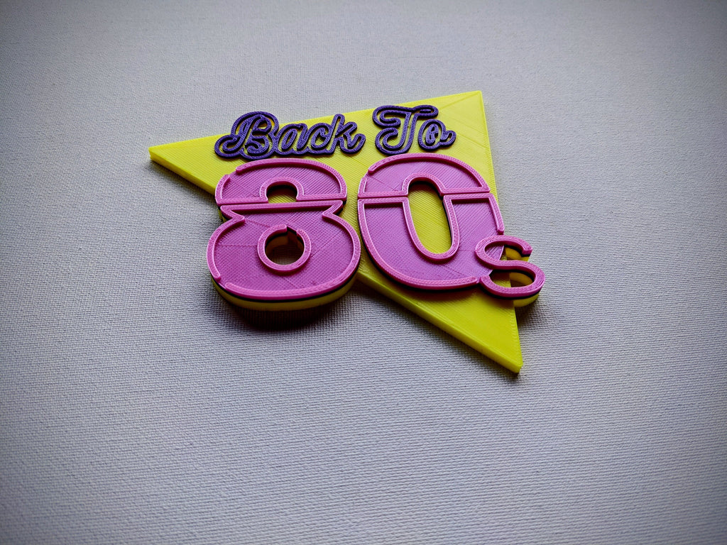 Back to 80s Shelf Display Collection Room Sign - Bookshelf Desk Decor for Retro and 1980's Era Lovers