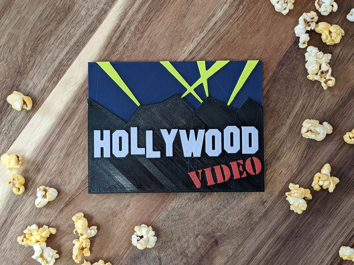 Hollywood Video Store Sign - Retro Fan Shelf Decor