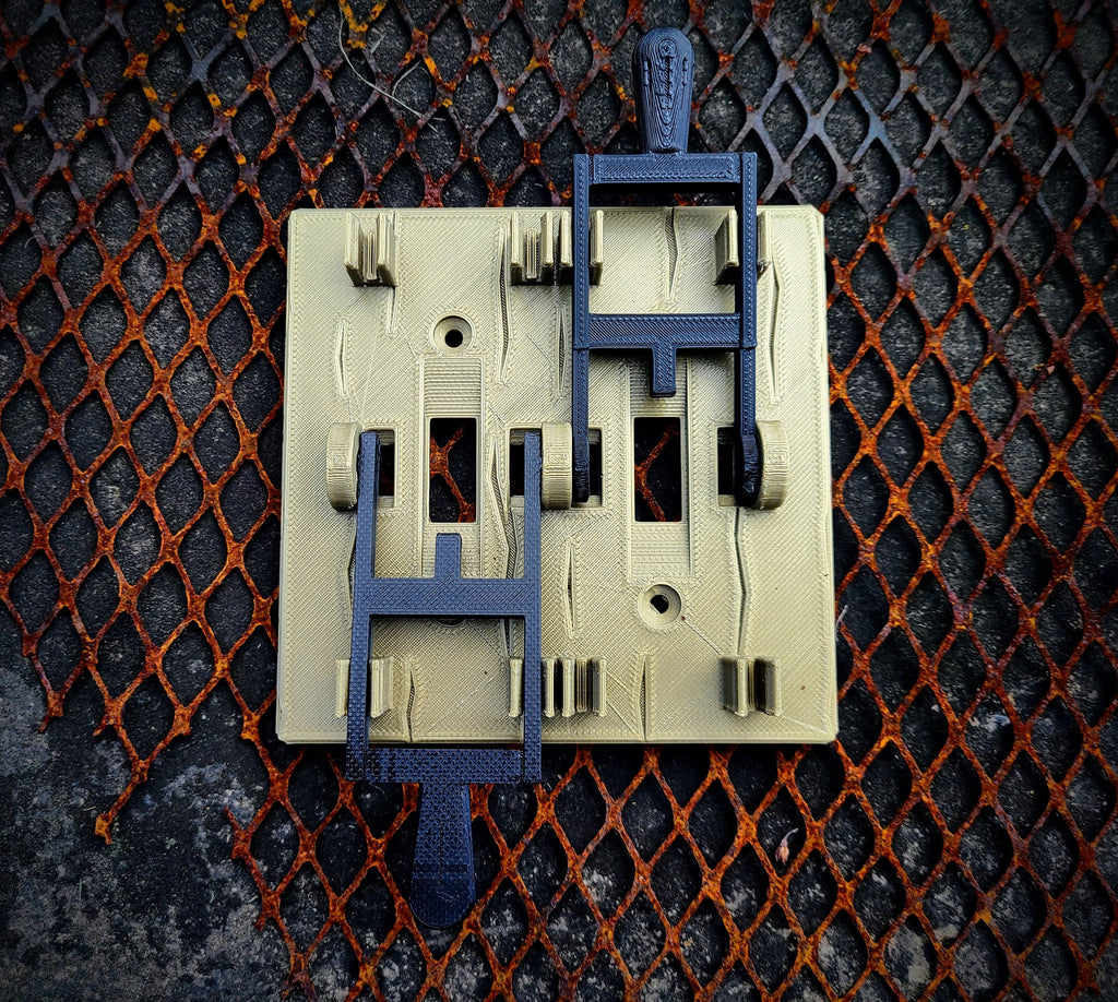3D Printed Double Gang Frankenstein Light Switch Cover with Handles, product image 5