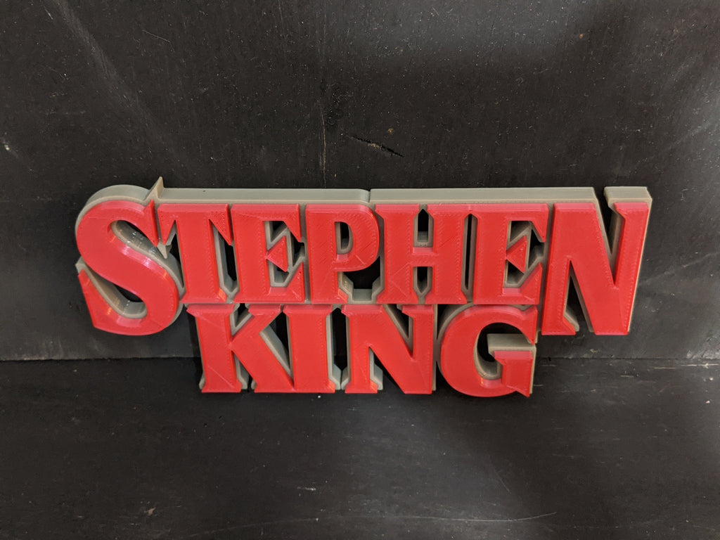 Stephen King Book Shelf Art Display Movie Room Sign - Author Bookshelf Decor or Film Fans and Collections, product image 1