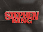Stephen King Book Shelf Art Display Movie Room Sign - Author Bookshelf Decor or Film Fans and Collections, product image 1
