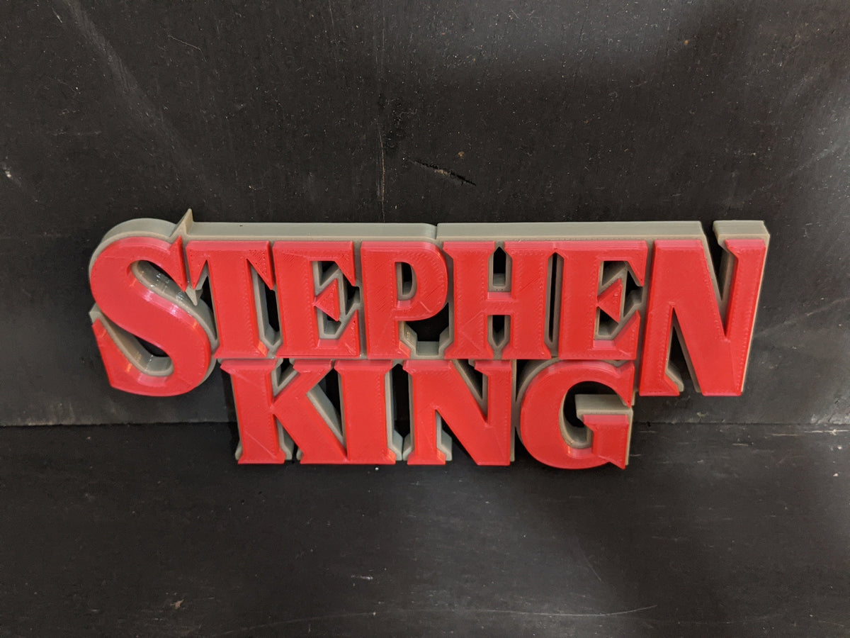 Stephen King Book Shelf Art Display Movie Room Sign - Author Bookshelf Decor or Film Fans and Collections, product image 1