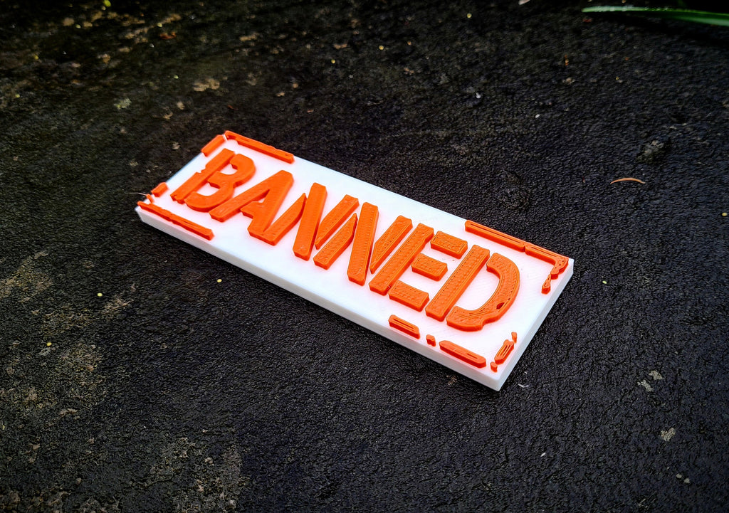 Banned Shelf Sign — image 3 of 5
