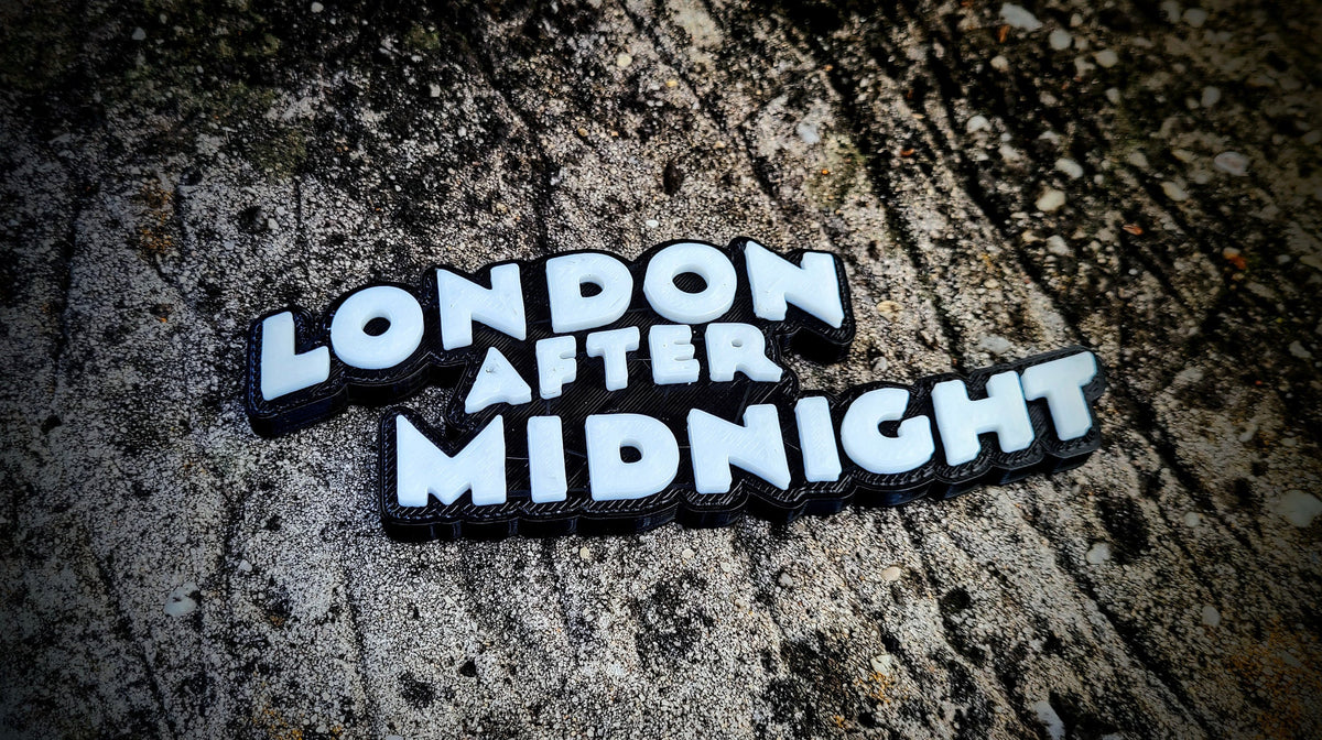 London After Midnight Film Sign for Movie Shelf - Movie Room Sign - Classic Vampire Movie Video Shelf Sign Film Sign