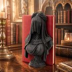Sinister Bookend, Veiled Lady Book End, Gothic Library Decor, Dark Romance Bookshelf Accent, Black Statue Shelf Decor, Book Lover Gift