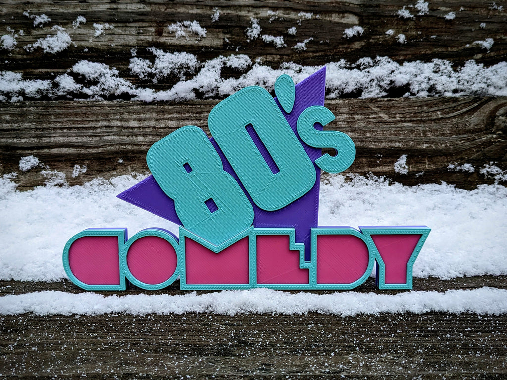 80's Comedy Movie Shelf Sign, Retro Film Decor