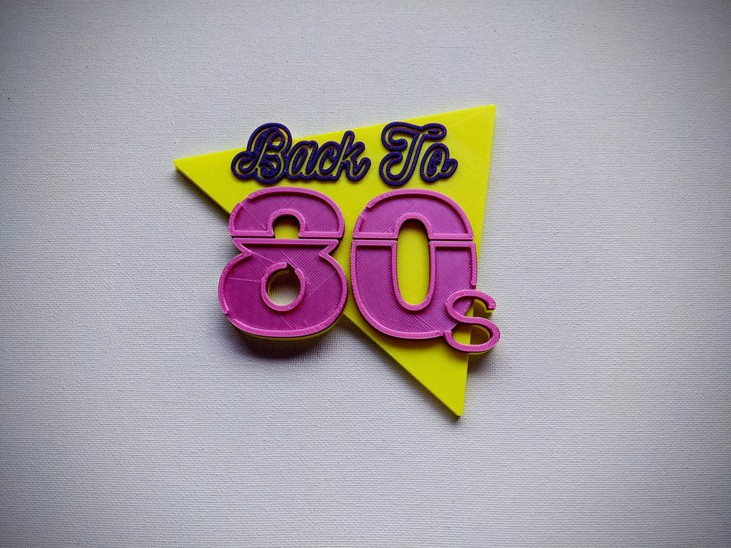 Back to 80s Shelf Display Collection Room Sign - Bookshelf Desk Decor for Retro and 1980's Era Lovers