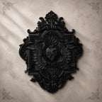 Celestial Plaque Gothic Wall Decor, Black Sacred Heart Wall Plaque, Ornate Baroque Dark Home Decor, Victorian Gothic Wall Art, product image 3