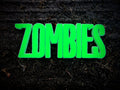 Zombies Wall Shelf Display Sign - Un-Dead Horror Themed Living Undead Stylized Pop Art Sign