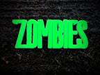 Zombies Wall Shelf Display Sign - Un-Dead Horror Themed Living Undead Stylized Pop Art Sign
