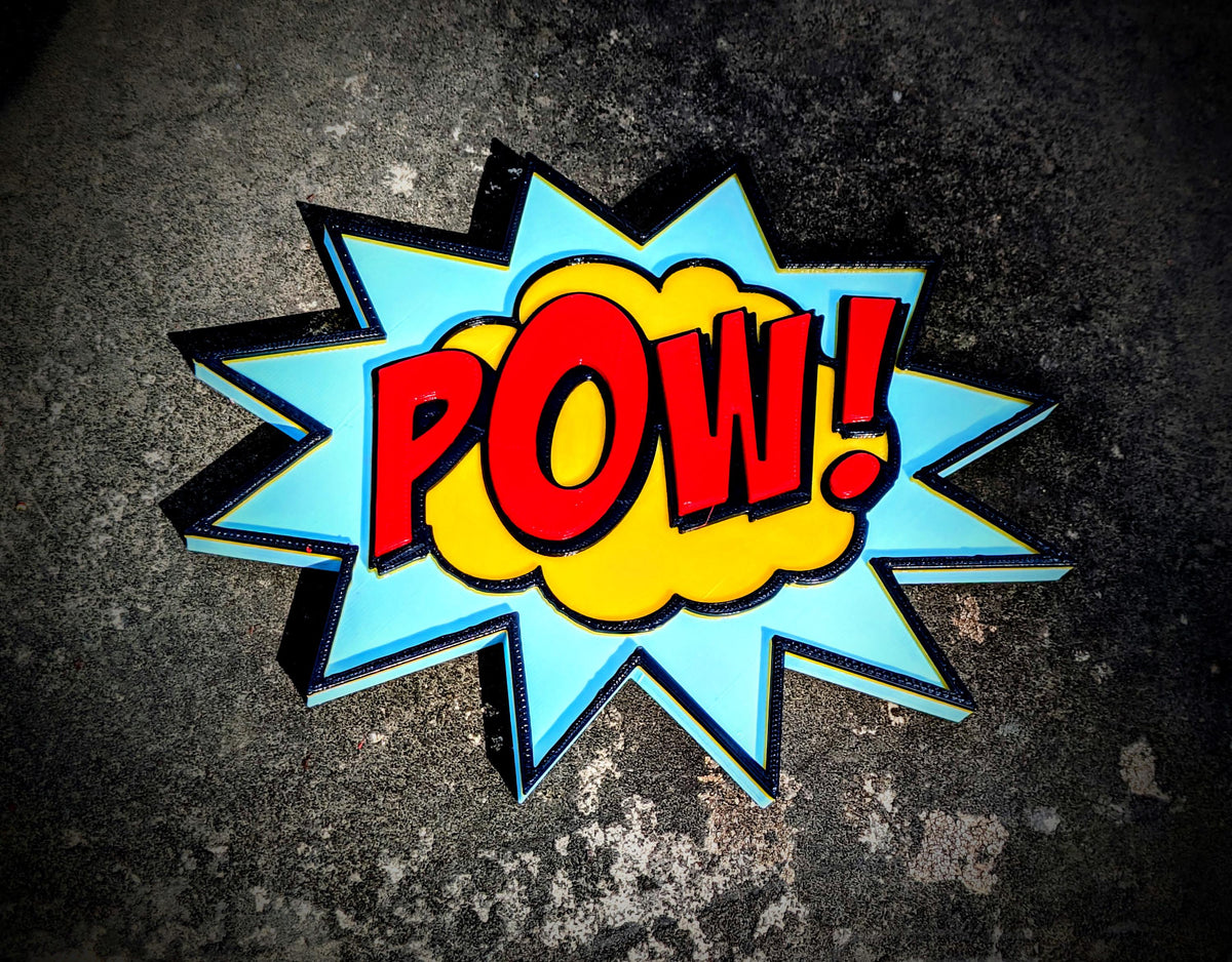 Comic Book POW Sign | Retro Pop Art Wall Decor