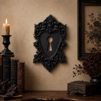 Gothic Heart Keyhole Wall Decor, Ornate Victorian Escutcheon, Baroque Keyhole Plate, Dark Romance Wall Accent, Antique Style Decor, product image 3